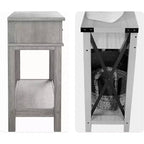 Tavolo da ingresso stile rustico, consolle a 3 ripiani con 3 cassetti, tavolino da divano in legno da 54" per ingresso, soggiorno, corridoio