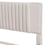 Letto a piattaforma moderno imbottito Luxystar con 2 cassetti e 1 letto estraibile