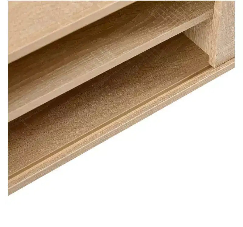 Mobile TV in rattan da 55.12" in legno massiccio e MDF, naturale