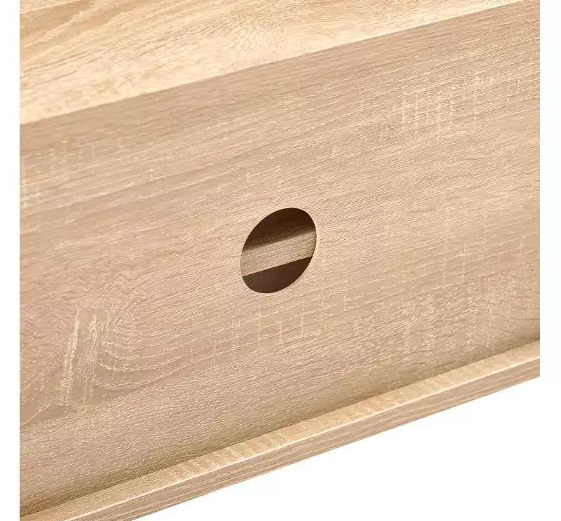 Mobile TV in rattan da 55.12" in legno massiccio e MDF, naturale