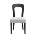 Set of 2 Wooden Dining Chairs, Modern Armless Side Chairs with Hollow Backrest, Padded Seat and 330 LBS Capacity for Living Room Kitchen