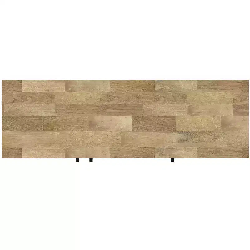 LUNGA 145 cm – CREDENZA CONTEMPORANEA MODERNA IN LEGNO MASSELLO DI MANGO NATURALE