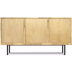 LUNGA 145 cm – CREDENZA CONTEMPORANEA MODERNA IN LEGNO MASSELLO DI MANGO NATURALE