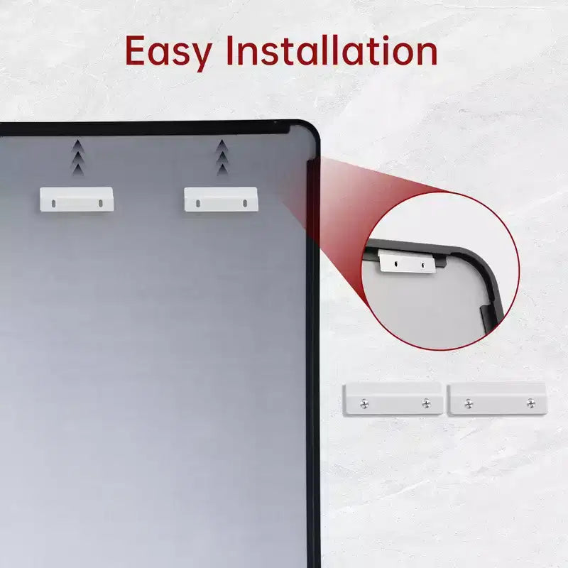 Specchio da bagno con cornice nera per parete, specchio rettangolare 28x36 orizzontale o verticale