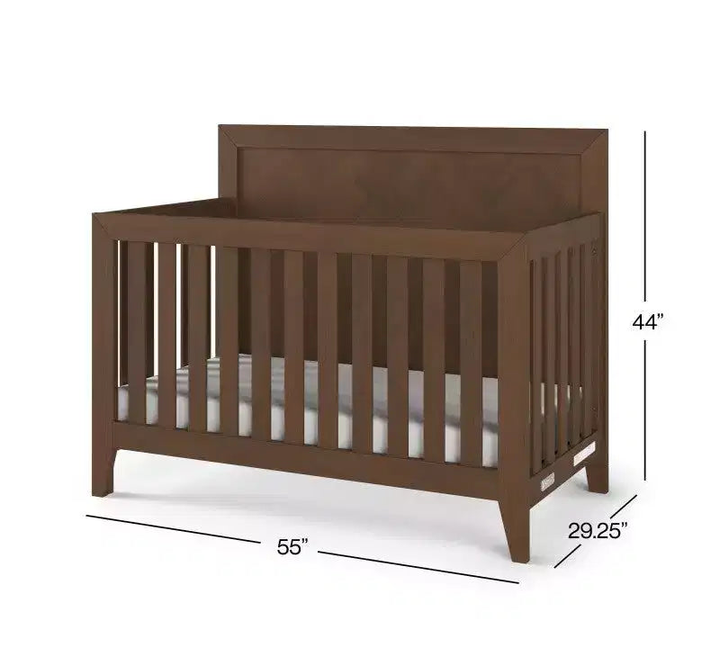Set Nido Kieran composto da culla, cassettone doppio e cassettiera, 3 pezzi, include culla trasformabile 4-in-1, cassettone e cassettiera