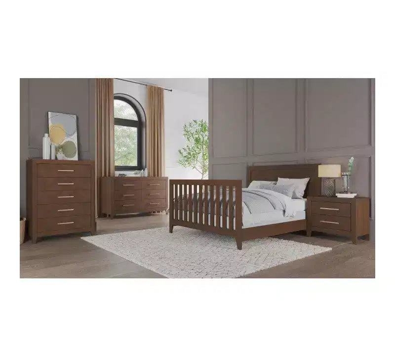Set Nido Kieran composto da culla, cassettone doppio e cassettiera, 3 pezzi, include culla trasformabile 4-in-1, cassettone e cassettiera