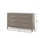 Set Nido Kieran composto da culla, cassettone doppio e cassettiera, 3 pezzi, include culla trasformabile 4-in-1, cassettone e cassettiera