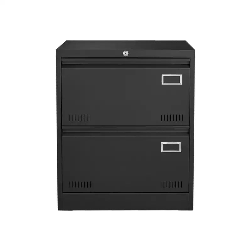 Armadio schedario laterale in metallo a 2 cassetti con serratura, 28,5H, compatibile con documenti legali/lettera/A4, moderno per ufficio/casa