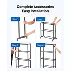 VEVOR 3D Printer Filament Storage Rack, 5 Tier Heavy Duty Storage Shelves for 3D Printing Filaments, Filament Spool Holders Racks, Black