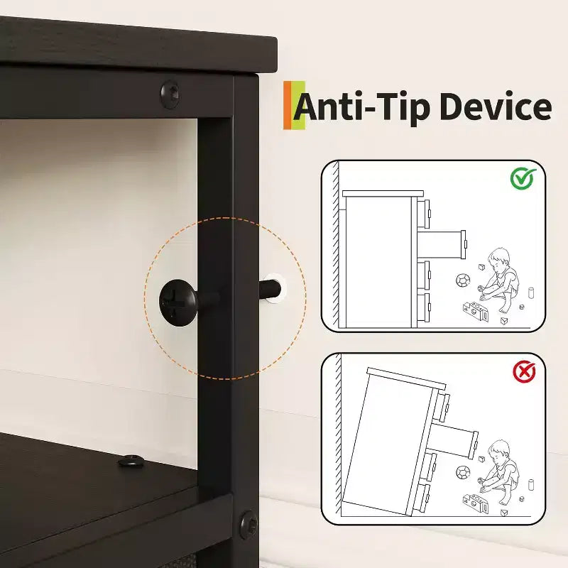 Cassettiera a 12 cassetti lunga 160 cm, porta TV per televisori da 55, 65, 70 pollici, con ripiani aperti per camera da letto e soggiorno, facile da montare