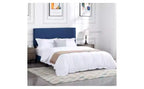Elegante Letto a Piattaforma Queen Size con Testiera Imbottita e Supporto a Doghe, Classico Letto in Legno per Camera da Letto Principale