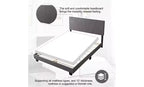 Elegante Letto a Piattaforma Queen Size con Testiera Imbottita e Supporto a Doghe, Classico Letto in Legno per Camera da Letto Principale