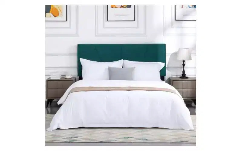 Elegante Letto a Piattaforma Queen Size con Testiera Imbottita e Supporto a Doghe, Classico Letto in Legno per Camera da Letto Principale