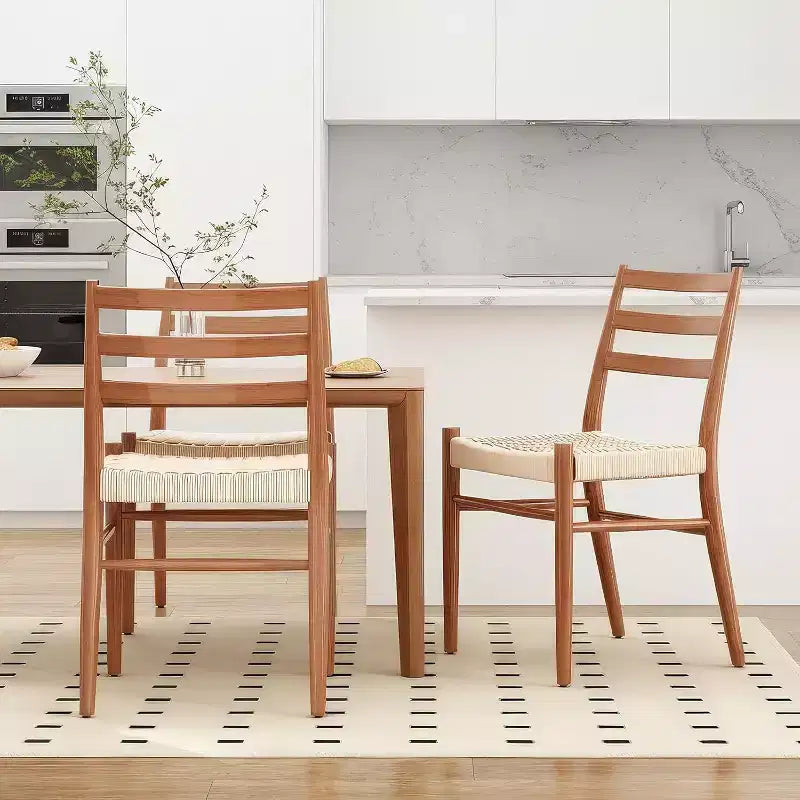 2 sedie da pranzo con sedile in corda intrecciata, sedie da cucina con struttura in metallo e schienale aperto, sedie traspiranti per sala da pranzo e soggiorno