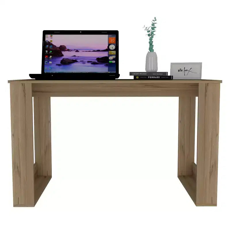 Scrivania per Computer da 120 cm, Scrivania Moderna con Piano in Melamina Antigraffio, Scrivania da Lavoro per Ufficio Domestico, Studio, Piccoli Spazi