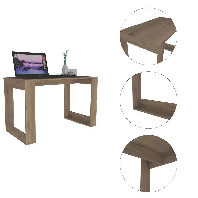 Scrivania per Computer da 120 cm, Scrivania Moderna con Piano in Melamina Antigraffio, Scrivania da Lavoro per Ufficio Domestico, Studio, Piccoli Spazi