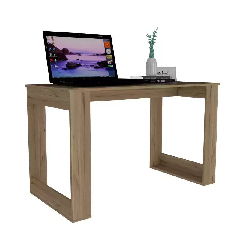 Scrivania per Computer da 120 cm, Scrivania Moderna con Piano in Melamina Antigraffio, Scrivania da Lavoro per Ufficio Domestico, Studio, Piccoli Spazi