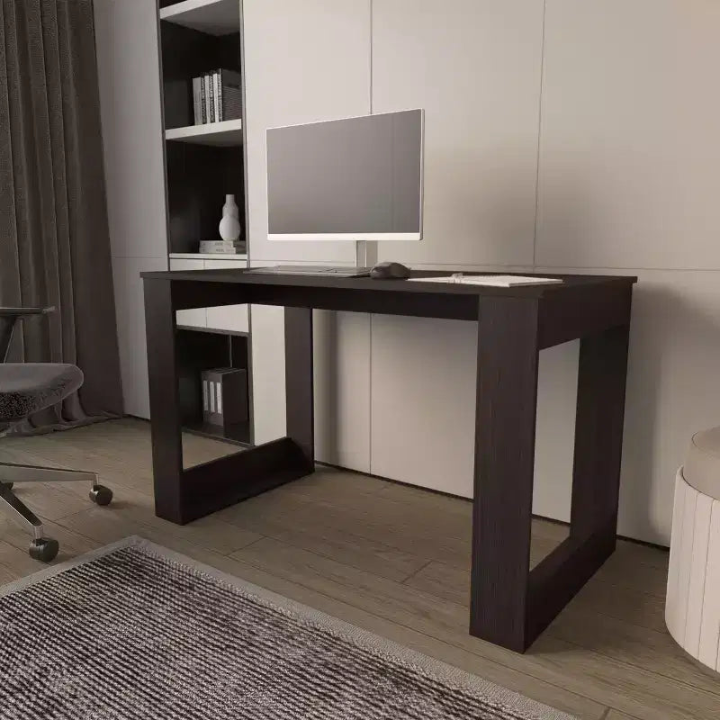 Scrivania per Computer da 120 cm, Scrivania Moderna con Piano in Melamina Antigraffio, Scrivania da Lavoro per Ufficio Domestico, Studio, Piccoli Spazi