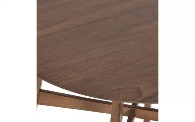 40 Tavoli da pranzo rotondi per 2-4 persone, Tavolo da cucina ad altezza bancone con struttura in legno, Tavolino compatto per appartamento, Capacità 136 kg