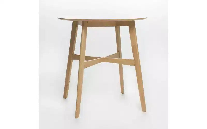 40 Tavoli da pranzo rotondi per 2-4 persone, Tavolo da cucina ad altezza bancone con struttura in legno, Tavolino compatto per appartamento, Capacità 136 kg