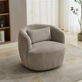 TUYOHW Modern Swivel Accent Chair with Pillow Corduroy Upholstered Barrel Chair with Armrest Lounge Cozy Accent Chairs for Living Room, Bedroom