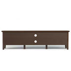 Stratford 72 inch Wide Solid Wood Transitional Low TV Stand For TVs up to 80 inches