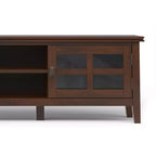Stratford 72 inch Wide Solid Wood Transitional Low TV Stand For TVs up to 80 inches
