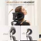Ergonomic Mesh Office Chair with Adjustable Headrest & Lumbar Support, High Back Swivel Desk Chair for Home or Office
