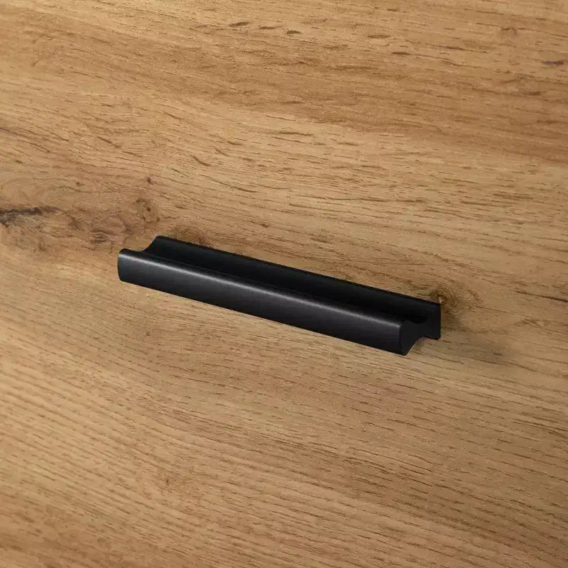 Cassettiera 5 cassetti Marrone/Rovere Nordik: Design Moderno Urbano, Maniglie e Gambe in Metallo, Superficie Laminata