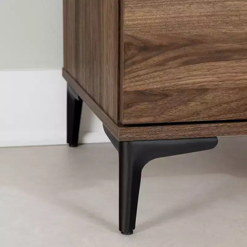 Cassettiera a 5 cassetti Musano Noce Naturale: Mobile Contenitore per Camera da Letta, Design Verticale, Superficie Laminata