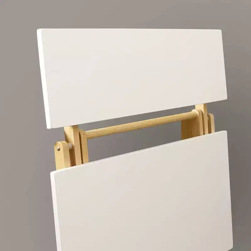 Solid Wood 2 Tier Foldable Laptop Desk White/Natural