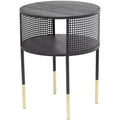 Olivia & May Metal Open Grid Frame 1 Shelf Accent Table: Round, No Assembly, Indoor Use