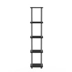 5-Tier Corner Square Bookshelf Anti-Tipping Display Rack Shelf for Bathroom & Closet & Home Office & Living Room & Kitchen