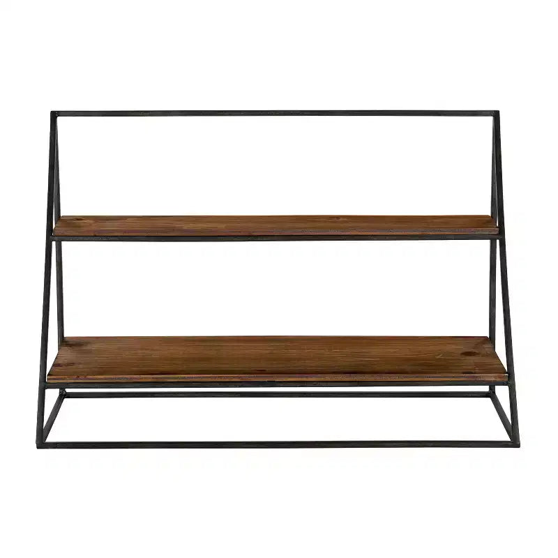 Mensole a muro rettangolari in metallo Kate and Laurel Lander, 60,96x20,32x40,64 cm, marroni