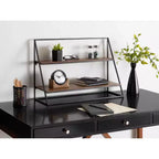 Kate and Laurel Lander Rectangle Metal Accent Shelf, 24x8x16, Brown