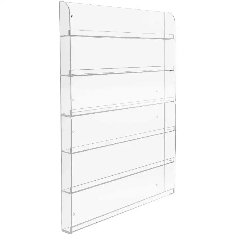 Espositore da parete a 6 ripiani in acrilico trasparente per smalti – Organizer elegante – Contiene fino a 90 flaconi di smalto