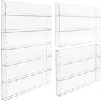 6-Tier Clear Acrylic Nail Polish Wall Rack Display Holder - Stylish Organizer - Holds up to 90 Nail Polish Bottles