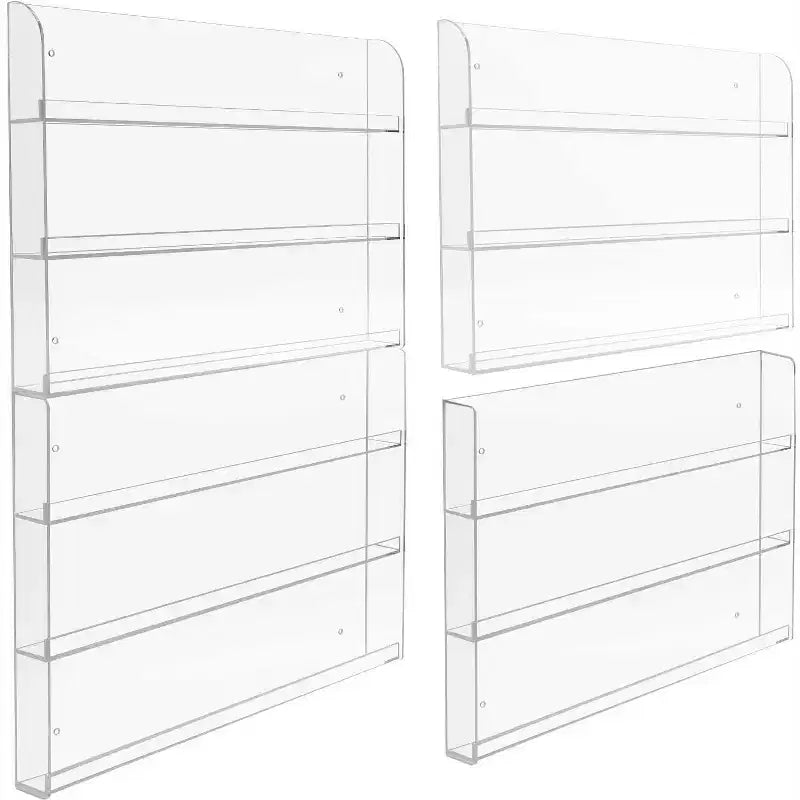 Espositore da parete a 6 ripiani in acrilico trasparente per smalti – Organizer elegante – Contiene fino a 90 flaconi di smalto