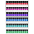 6-Tier Clear Acrylic Nail Polish Wall Rack Display Holder - Stylish Organizer - Holds up to 90 Nail Polish Bottles