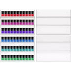 6-Tier Clear Acrylic Nail Polish Wall Rack Display Holder - Stylish Organizer - Holds up to 90 Nail Polish Bottles