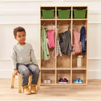 Streamline 3-Section Coat Locker with Cubby Storage, Classroom Furniture