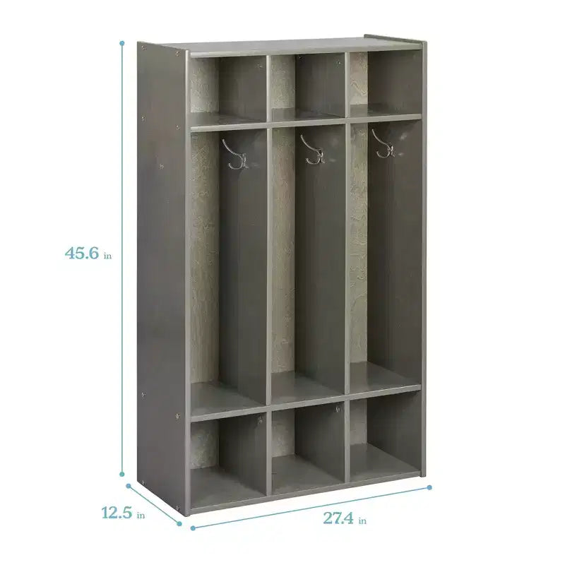 Streamline 3-Section Coat Locker with Cubby Storage, Classroom Furniture