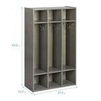 Streamline 3-Section Coat Locker with Cubby Storage, Classroom Furniture