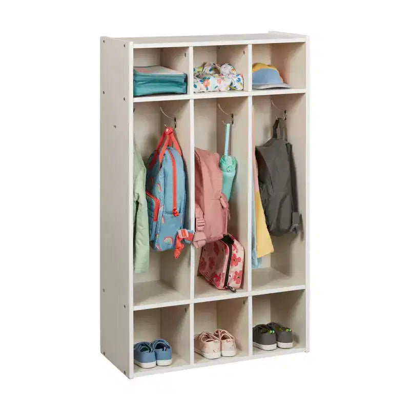 Streamline 3-Section Coat Locker with Cubby Storage, Classroom Furniture