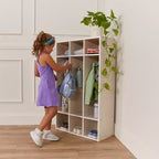 Streamline 3-Section Coat Locker with Cubby Storage, Classroom Furniture