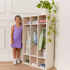 Streamline 3-Section Coat Locker with Cubby Storage, Classroom Furniture