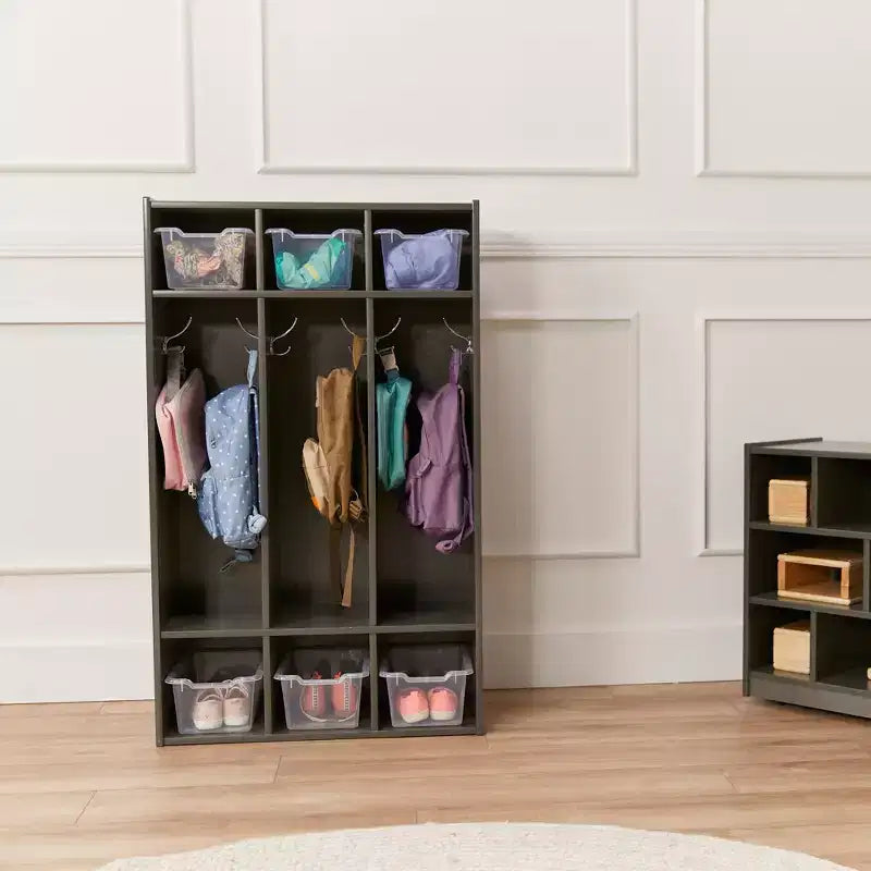 Streamline 3-Section Coat Locker with Cubby Storage, Classroom Furniture