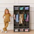 Streamline 3-Section Coat Locker with Cubby Storage, Classroom Furniture