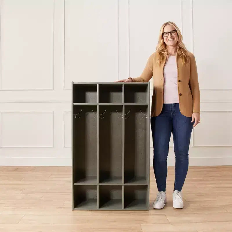 Streamline 3-Section Coat Locker with Cubby Storage, Classroom Furniture
