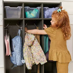 Streamline 3-Section Coat Locker with Cubby Storage, Classroom Furniture
